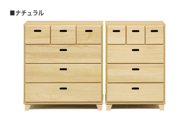 チェスト 幅57cm 高さ81cm 【国産  大川家具  完成品】 無垢材 収納 タンス 桐材 日本製 木製 衣類 (代引不可)【送料無料】_1