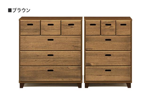 チェスト 幅57cm 高さ81cm 【国産  大川家具  完成品】 無垢材 収納 タンス 桐材 日本製 木製 衣類 (代引不可)【送料無料】_2