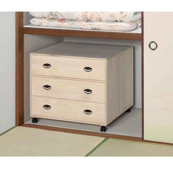 桐箪笥 正方形チェスト 3段 75cm 木目調 収納家具 【公式通販】