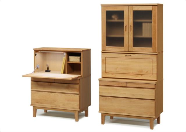 【国産 大川家具 完成品】 ライティング上置 幅90cm 木目 木製 タンス チェスト おしゃれ 収納 日本製(代引不可)【送料無料】_2