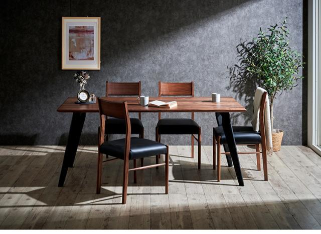 ダイニング3点セット WH 14599 BR 14600(代引不可)【送料無料  