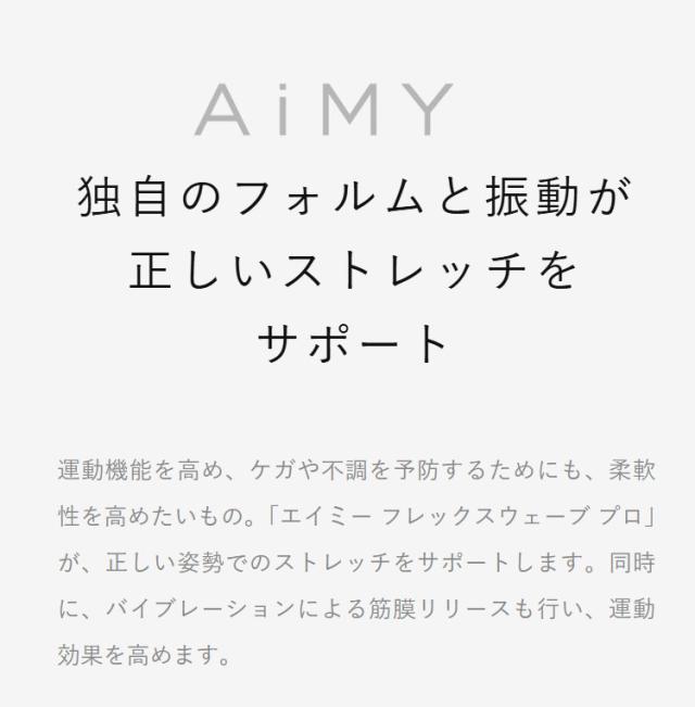AiMY フレックスウェーブ プロ ストレッチ ケア ケガ防止 筋膜リリース 柔軟運動 体操 バイブレーション 振動 お家時間 自宅 AIM-FN061【送料無料】_2