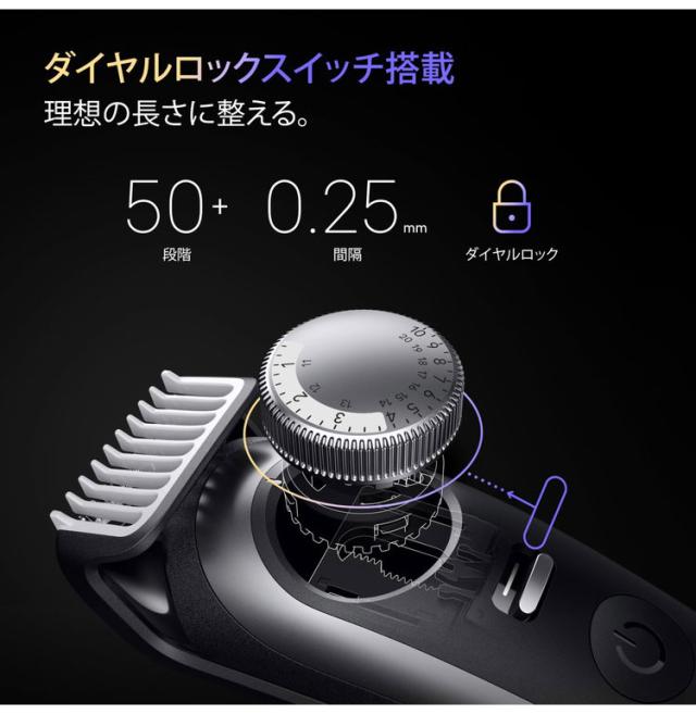BRAUN ブラウン ヒゲトリマー シリーズ9 充電式 電動 ひげ剃り 髪剃り シェービング トリミング コーム アタッチメント 防水 メンズ BT9560【送料無料】
