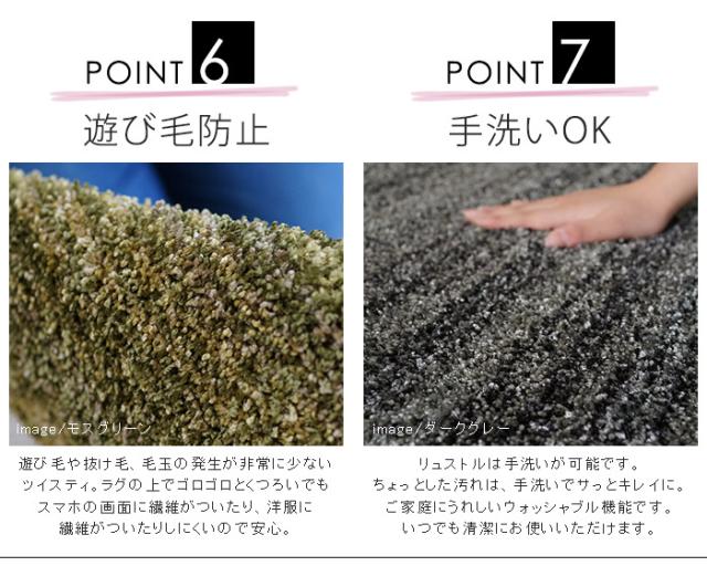 【日本製】 ラグマット LUSTRE 200x250cm 長方形 ラグ マット カーペット 無地 シンプル 防音 防ダニ 床暖 ホットカーペット(代引不可)【_5