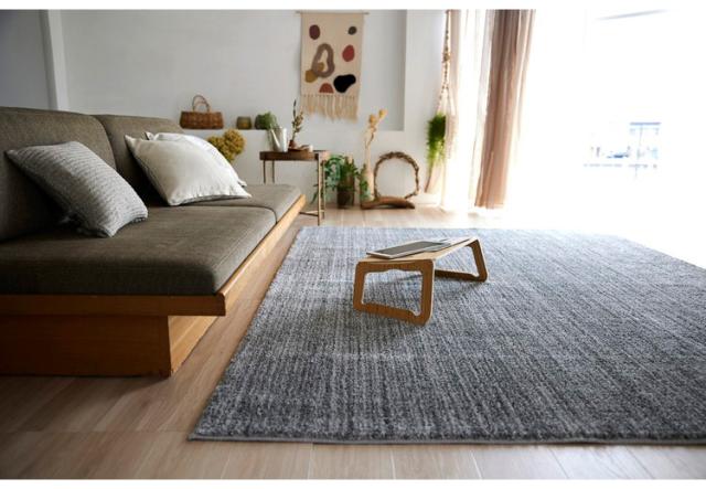 日本製 ラグ 190×240cm 滑り止め エクリュ むじのラグ 無地 タフトラグ