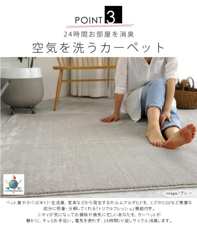 日本製 ラグマット 200×200cm sheep fu:rete シープフレーテ 正方形 カーペット 消臭 防ダニ アレルブロック 遮音 防炎(代引不可)【送料_8