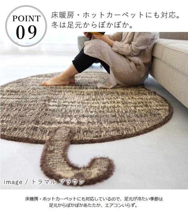 日本製 ラグマット 42×60cm トラマル・ブチマル Tora&amp;Buchi 玄関マット 長方形 カーペット 消臭 防ダニ すべり止め(代引不可)【送料無料_17