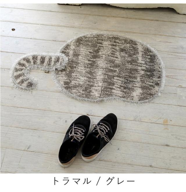 日本製 ラグマット 42×60cm トラマル・ブチマル Tora&amp;Buchi 玄関マット 長方形 カーペット 消臭 防ダニ すべり止め(代引不可)【送料無料_9