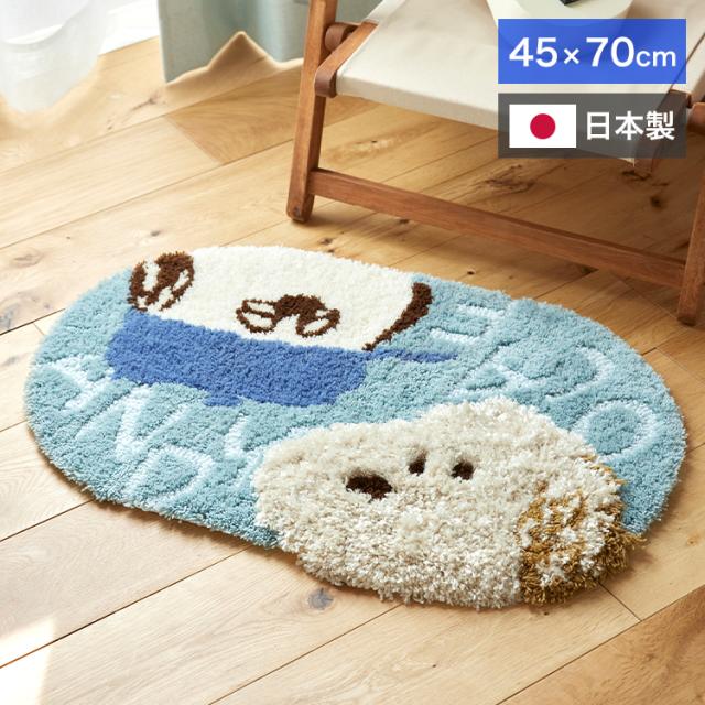 マット 日本製 45×70cm スヌーピー SNOOPY Andy and Olaf MAT アンディ&オラフ マット 玄関マット ラグマット 防ダニ 北欧 おしゃれ(代引不可)【送料無料】