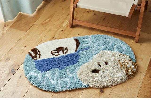 マット 日本製 45×70cm スヌーピー SNOOPY Andy and Olaf MAT アンディ&オラフ マット 玄関マット ラグマット 防ダニ 北欧 おしゃれ(代引不可)【送料無料】_2