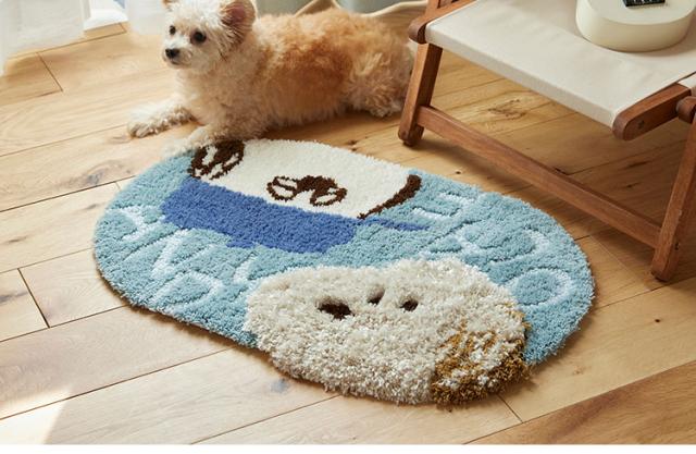 マット 日本製 45×70cm スヌーピー SNOOPY Andy and Olaf MAT アンディ&オラフ マット 玄関マット ラグマット 防ダニ 北欧 おしゃれ(代引不可)【送料無料】_3