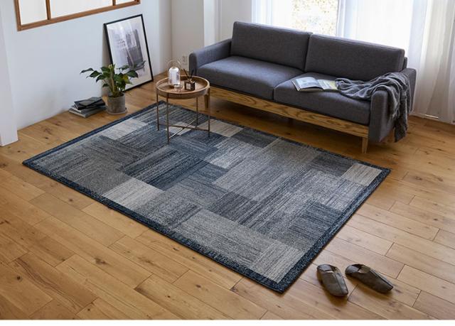 ラグ ブレア 140×200cm ラグマット おしゃれ パイル 家庭用 子ども ペット カーペット 絨毯 ブルーグリーン 長方形 リビング ダイニング フローリング 模様替え 新生活(代引不可)【送料無料】_1