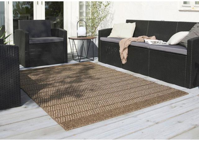 ラグ ブレイド 140×200cm カーペット 国産 日本製 ラグマット 屋外 ベランダ バルコニー 防炎 透水 対光 防カビ 遊び毛防止 シンプル ナチュラル 北欧 ブラック ブラウン 無地 ペット(代引不可)【送料無料】