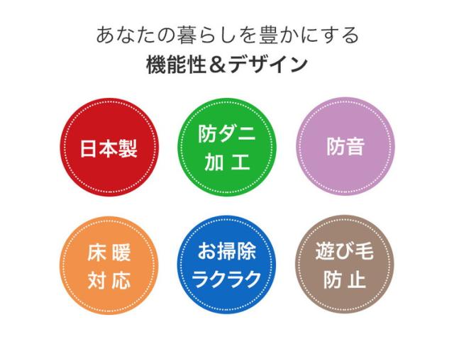 ラグ ケーブル 185×185 カーペット 国産 日本製 ラグマット リビング ペット シンプル 防音 防ダニ 床暖対応 ホットカーペット対応 遊び毛防止 ニット柄 ナチュラル ブラウン アイボリー 新生活(代引不可)【送料無料】_2