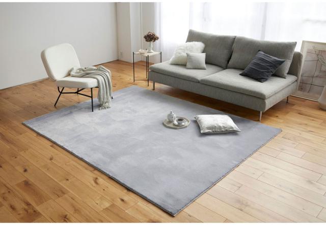 ラグ ハク 190×240cm カーペット 国産 日本製 ラグマット リビング ペット シンプル 防炎 消臭 床暖対応 ホットカーペット対応 遊び毛防止 韓国 ベージュ グレー ホワイト 白 グレージュ 新生活(代引不可)【送料無料】_8