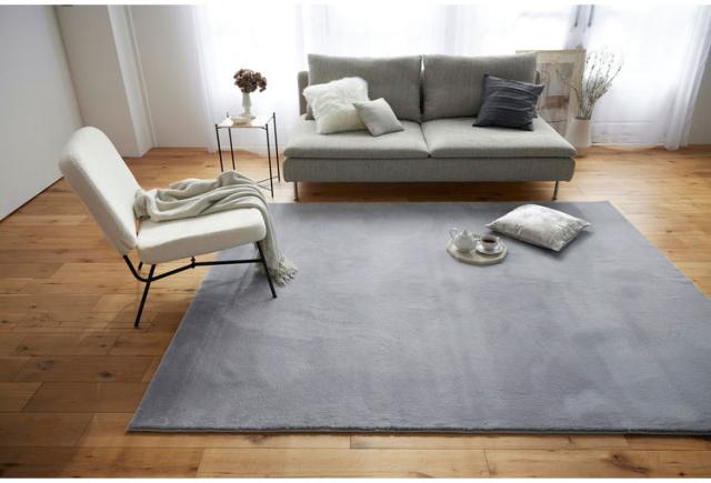ラグ ハク 190×240cm カーペット 国産 日本製 ラグマット リビング ペット シンプル 防炎 消臭 床暖対応 ホットカーペット対応 遊び毛防止 韓国 ベージュ グレー ホワイト 白 グレージュ 新生活(代引不可)【送料無料】_9