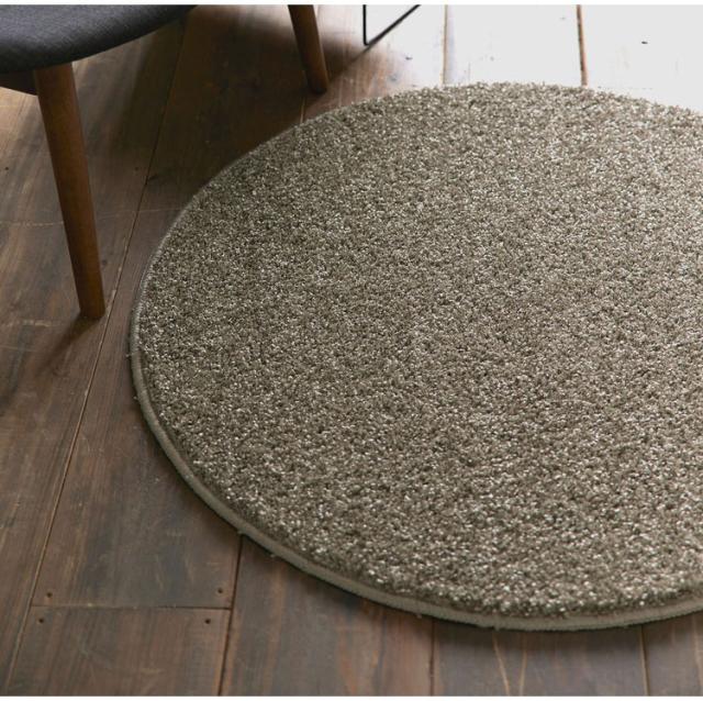 ラグ ルネ 90×90cm カーペット 国産 日本製 ラグマット リビング ペット シンプル 防炎 消臭 床暖対応 ホットカーペット形 丸型 遊び毛防止 ベージュ ブルー ブルーグレー モーヴ オリーブ(代引不可)【送料無料】_3