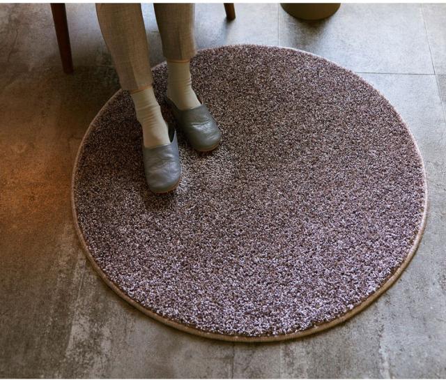 ラグ ルネ 90×90cm カーペット 国産 日本製 ラグマット リビング ペット シンプル 防炎 消臭 床暖対応 ホットカーペット形 丸型 遊び毛防止 ベージュ ブルー ブルーグレー モーヴ オリーブ(代引不可)【送料無料】_6