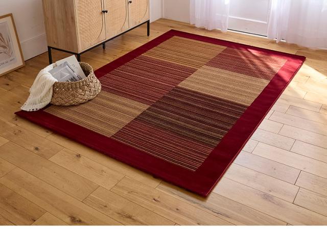 ラグ レゾン 160×230cm ラグマット トルコ製 おしゃれ パイル 家庭用 子ども ペット カーペット 絨毯 ブラック レッド 長方形 リビング ダイニング フローリング 模様替え 新生活(代引不可)【送料無料】_2