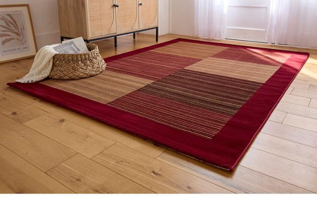 ラグ レゾン 160×230cm ラグマット トルコ製 おしゃれ パイル 家庭用 子ども ペット カーペット 絨毯 ブラック レッド 長方形 リビング ダイニング フローリング 模様替え 新生活(代引不可)【送料無料】_3