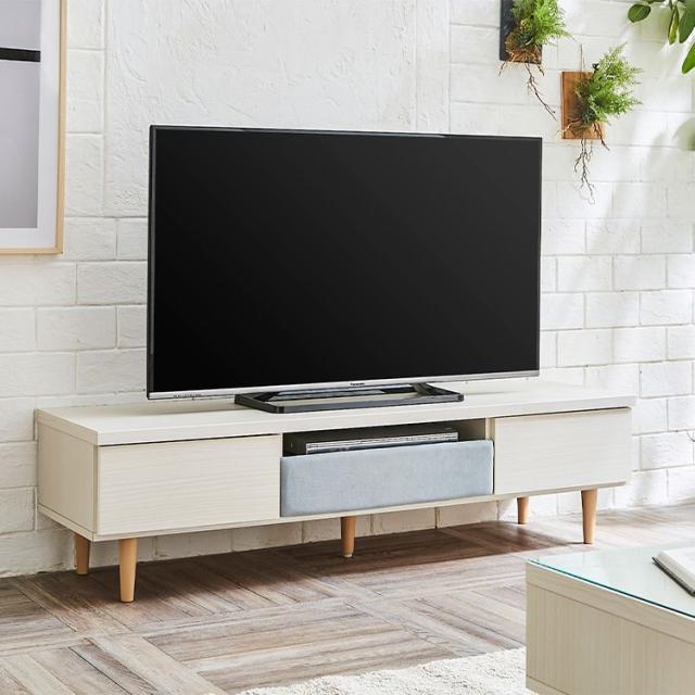 テレビ台 完成品 幅180 奥行45 高さ40 脚付き グレイッシュブルー グリーン オレンジ 北欧 木目 木製 TV台 国産 大川家具(代引不可)【送料無料】_1