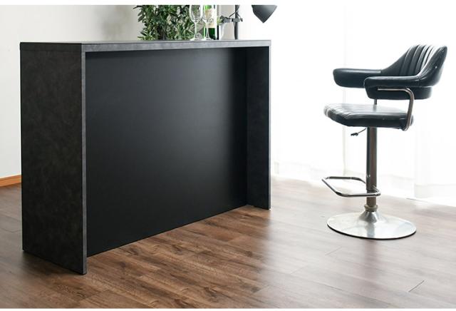 バーカウンター 幅150cm シンプル モダン オープンタイプ収納 高さ調節