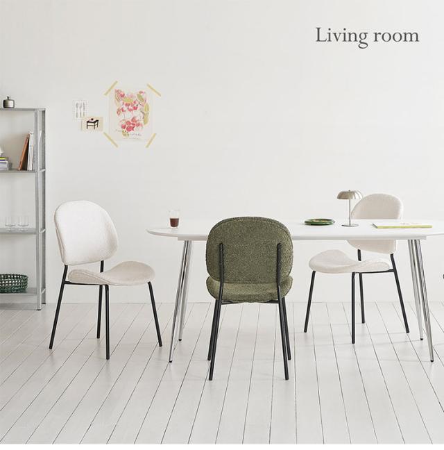 roomnhome 体圧分散 ダイニングチェア ホッパーベントブークレチェア 椅子 背もたれ モダン リビングチェア ダイニングチェア 食卓椅子 ブークレ生地 インテリアコーディネート おしゃれ(代引不可)【送料無料】_10