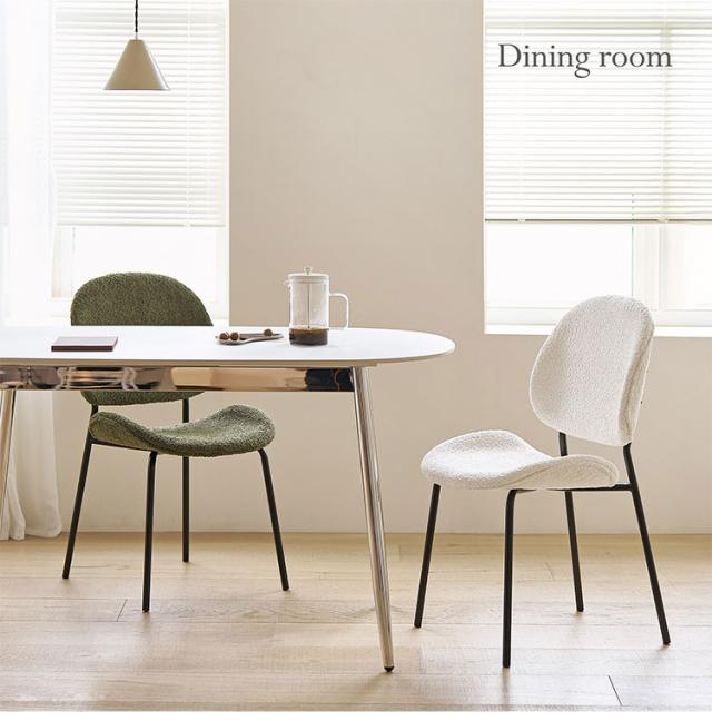 roomnhome 体圧分散 ダイニングチェア ホッパーベントブークレチェア 椅子 背もたれ モダン リビングチェア ダイニングチェア 食卓椅子 ブークレ生地 インテリアコーディネート おしゃれ(代引不可)【送料無料】_9