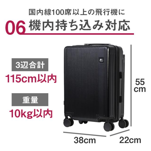 スーツケース Sサイズ 40L ポリカーボネート TSAロック キャリーケース