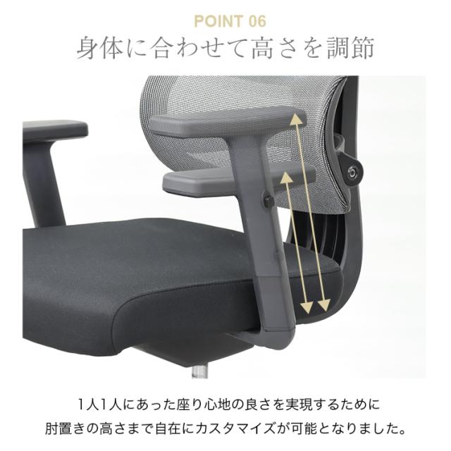 オフィスチェア 可動式ヘッドレスト クッション メッシュ 3D