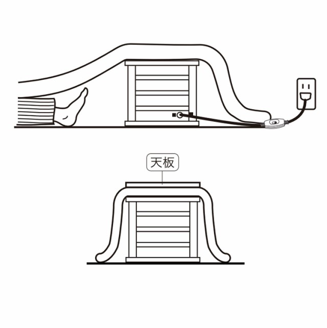 テクノス 就寝用コタツ100W 一人コタツ 冬 一人暮らし 一人用 部屋