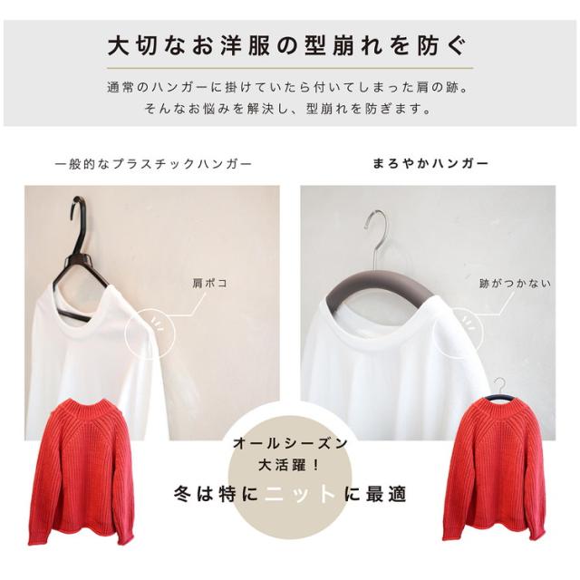 肩をいためないまろやかハンガー 10本セット/ネイビー TP-ECM02-38NVY-10ST ハンガー ネイビー【送料無料】_3