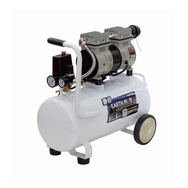 EARTH MAN 静音オイルレス エアーコンプレッサー 25L ACP-25SLB(代引不可)【送料無料】