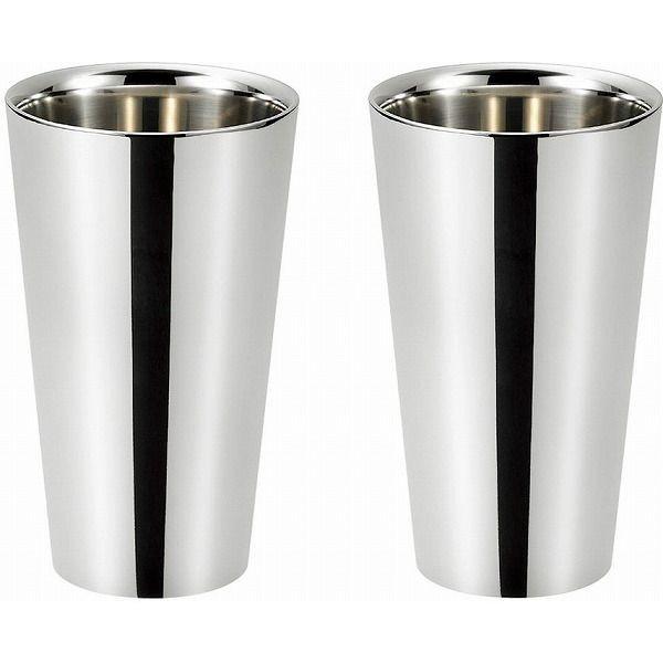 日本製 燕三条 ステンレス二重タンブラー300ml (内面ハーフミラー仕上) 2P(代引不可)【送料無料】の通販は 10,296円