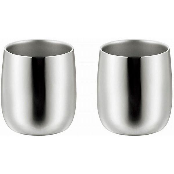 日本製 燕三条 ステンレス二重ロックカップ250ml 2P(代引不可)【送料無料】