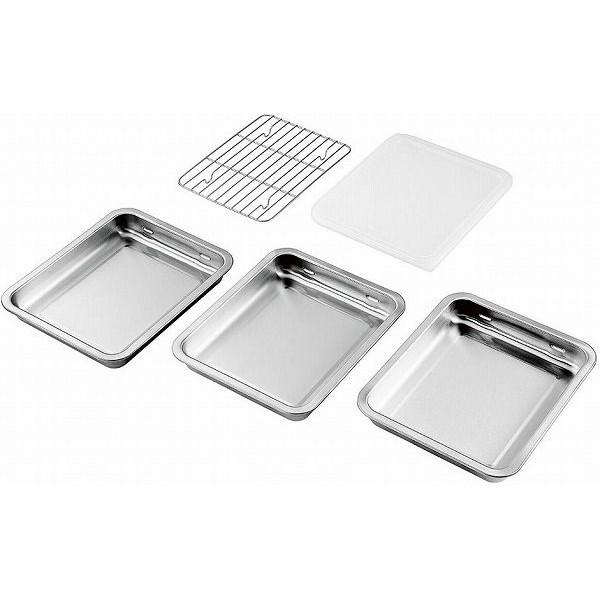 日本製 燕三条 ステンレスバット3枚 (フタ・アミ付)(代引不可)【送料無料】
