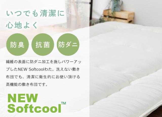 抗菌防臭・防ダニ プロファイル軽量敷布団 ダブル 140×210cm 硬質ウレタンフォーム 片面プロファイル加工 NEW Softcool綿 固綿 ピーチスキン加工 敷布団 寝具 シンプル 敷き布団【送料無料】_4