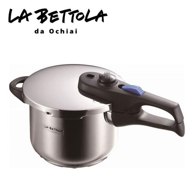 圧力鍋 「ラ・ベットラ」 ステンレス圧力鍋3.2L レシピ付(LB-157)18cm 落合務 LABETTOLA 片手鍋 キッチン 時短 省エネ おいしく ギフト ガス火対応 IH対応(代引不可)【送料無料】