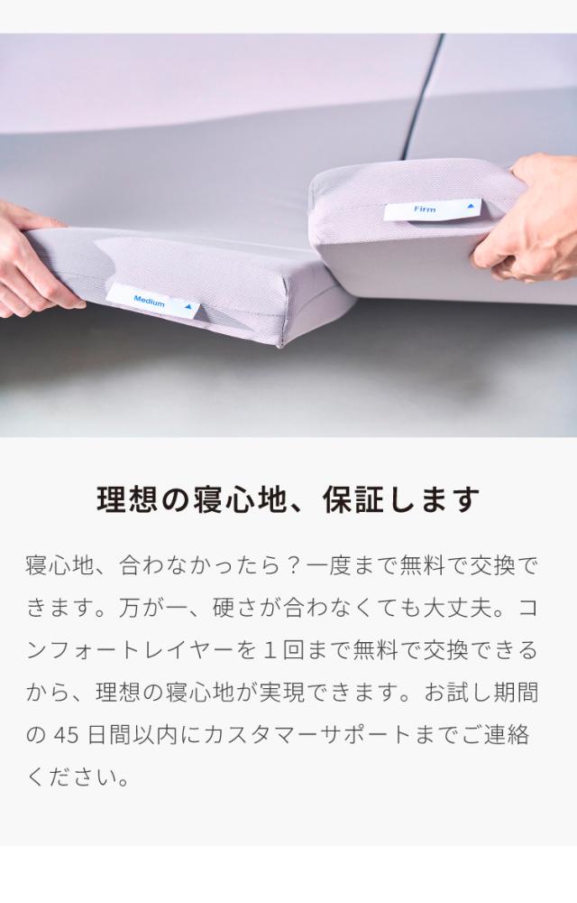 最高ランクを自分で選ぶ gugu パーフェクトフィット マットレス 45日間変換保証 クイーンサイズ 体圧分散 ベッドマット 高反発マットレス 三つ折りマットレス 10年保証【送料無料】_7