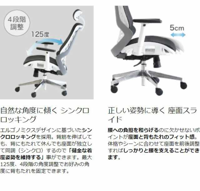 オフィスチェア フルメッシュチェア エラストマーメッシュ採用 肘付き