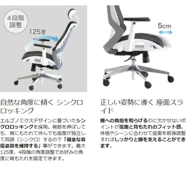 オフィスチェア フルメッシュチェア エラストマーメッシュ採用 肘・ヘッドレスト付きタイプ リクライニング デスクチェア パソコンチェア ロッキング(代引不可)【送料無料】_13