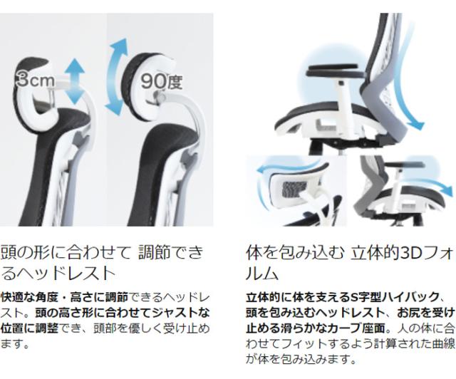 オフィスチェア フルメッシュチェア エラストマーメッシュ採用 肘・ヘッドレスト付きタイプ リクライニング デスクチェア パソコンチェア ロッキング(代引不可)【送料無料】_15