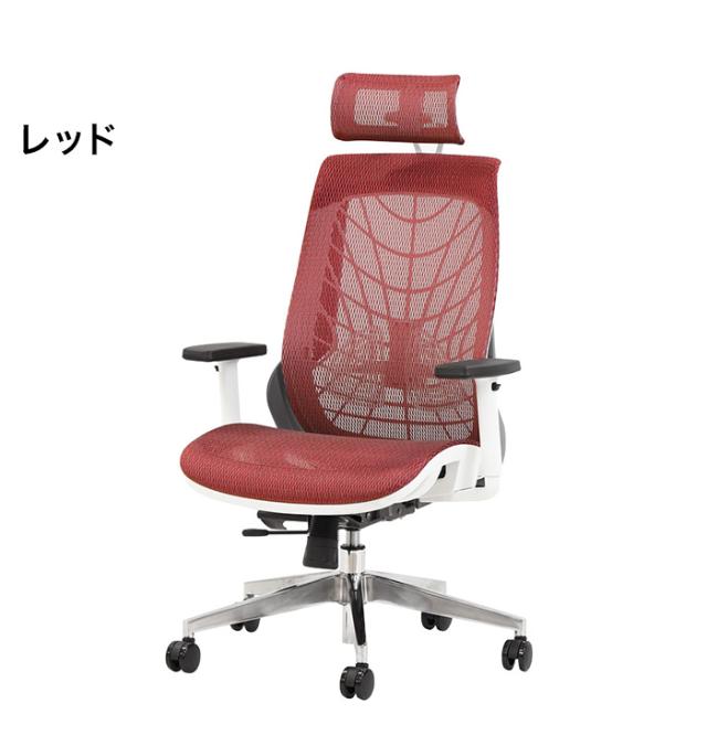 オフィスチェア フルメッシュチェア エラストマーメッシュ採用 肘・ヘッドレスト付きタイプ リクライニング デスクチェア パソコンチェア ロッキング(代引不可)【送料無料】_4