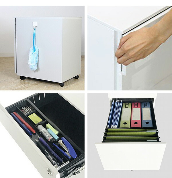 【※法人様限定販売】 完成品 スチールワゴン ダイヤル錠 引き出しフルオープン スチール製 キャスター付き 脇机 サイドデスク 収納 収納 引き出し オフィスワゴン デスクワゴン キャビネット(代引不可)【送料無料】_3
