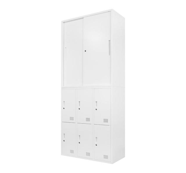 オープン書庫 ロッカー 6人用 2台セット 同色セット それぞれ1台ずつ 組み立て品 オープンラック システム収納庫 スチール書庫 キャビネット 代引不可 オープン書庫 ロッカー 6人用 2台セット 同色セット それぞれ1台ずつ