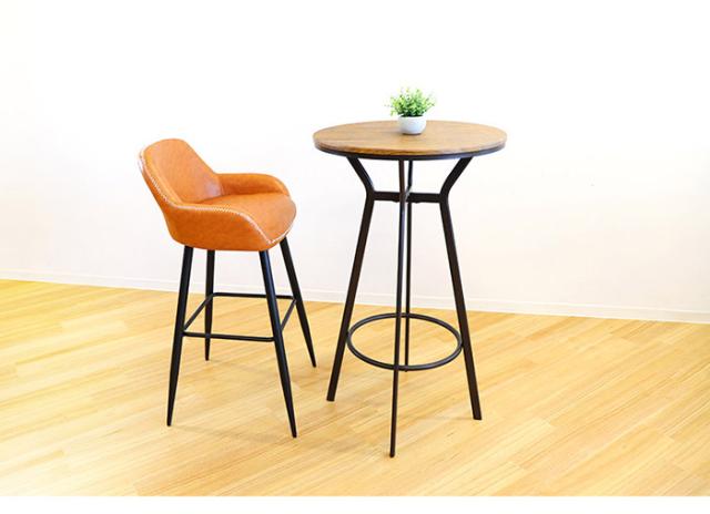 カウンターチェア　黄色 カウンターチェア 肘付き ハイチェア スツール バーチェア