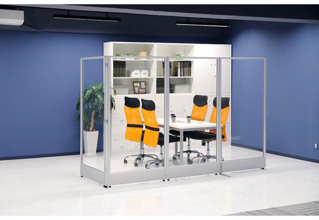 ※法人様限定販売 パーテーション アクリルタイプ 透明 幅90cm 高さ180cm アクリルパーテーション 間仕切り ハイパーテーション 代引不可 法人様限定販売 パーテーション 3連 折りたたみパーテーション 透明