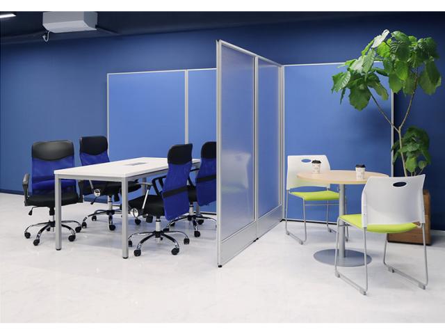 【※法人様限定販売】 パーテーション ポリカーボネートタイプ 半透明 幅90cm 高さ160cm 布製 間仕切り ハイパーテーション(代引不可)【送料無料】_2