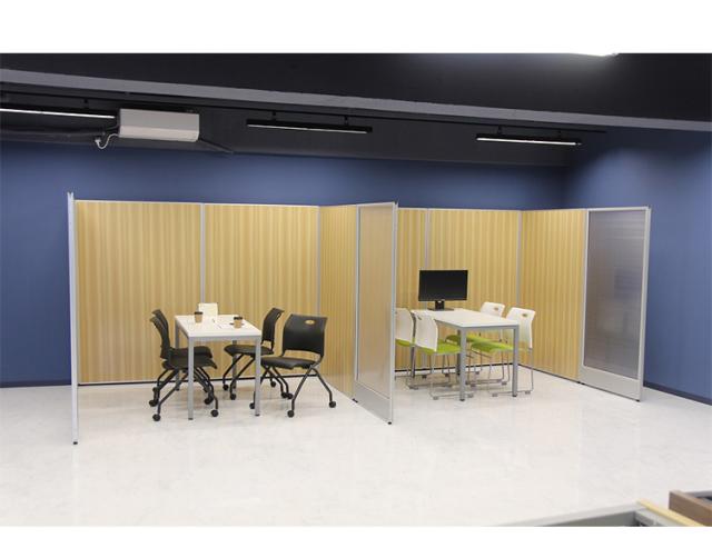 【※法人様限定販売】 パーテーション ポリカーボネートタイプ 半透明 幅90cm 高さ180cm 布製 間仕切り ハイパーテーション(代引不可)【送料無料】_1