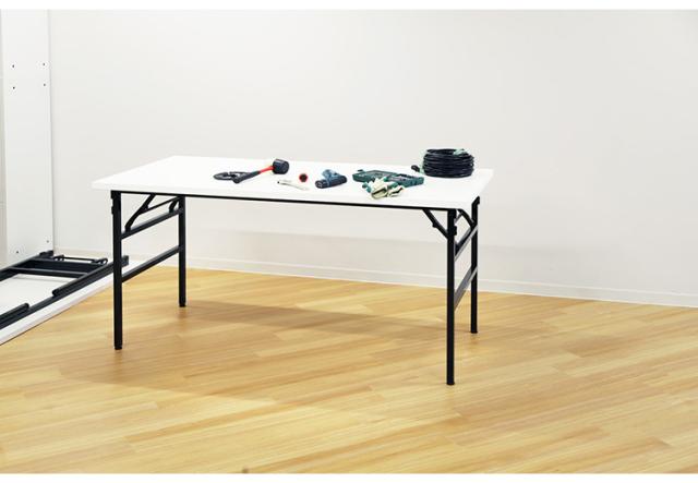 【※法人様限定販売】 テーブル 折りたたみ作業台 180×60cm 折りたたみテーブル ワークテーブル 作業テーブル 軽量 テーブル 工場 施設(代引不可)【送料無料】の通販は